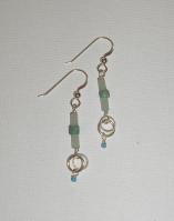 Turquoise Tube Earrings