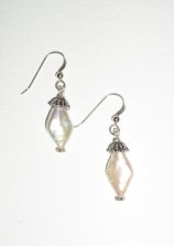 Diamond Shaped Pearl Earrings