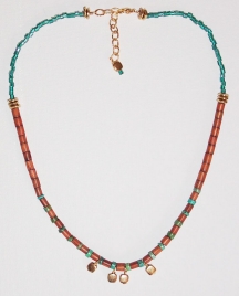 Turquoise Heishi Bead Necklace