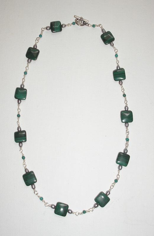 Malachite Bead Necklace