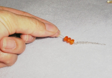 Carnelian and Chain Earrings