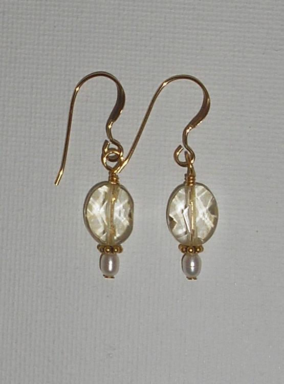 Citrine Bead Earrings