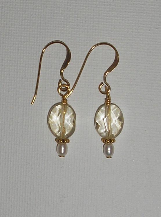 Citrine Bead Earrings