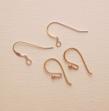 Photo of ear wires or fish hooks for making earrings