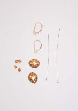 Gold Bead and Tourmaline Earrings