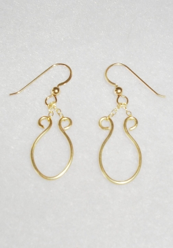 Gold Wire Earrings