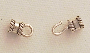 Photo of crimp style end with hook closure Photo of crimp style end with hook closure