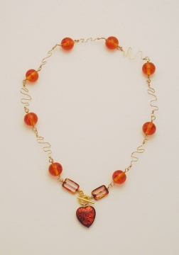Lampwork and Wirework Necklace Project Lampwork and Wirework Necklace Project