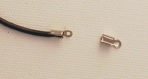 Photo - Attaching a cord end to leather Photo - Attaching a cord end to leather