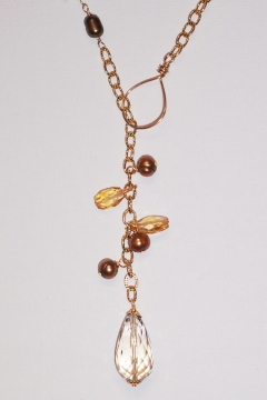 Link Chain Necklace Project Lemon Quartz Lariat
