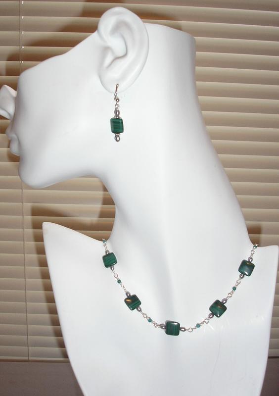 Malachite Earrings