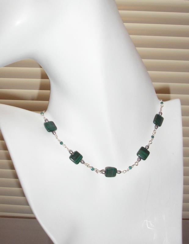 Malachite Bead Necklace