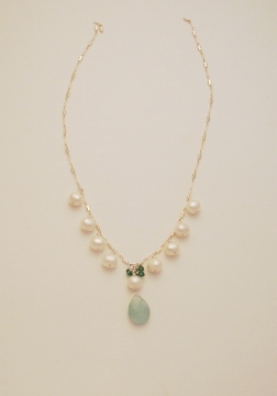 Pearl and crystal necklace project