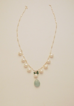 Pearl and crystal necklace project Pearl and crystal necklace project