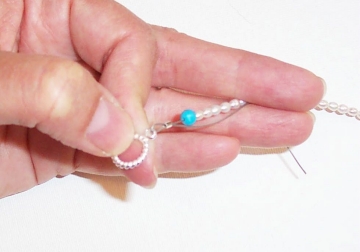 Seed Pearl and Turquoise Bracelet