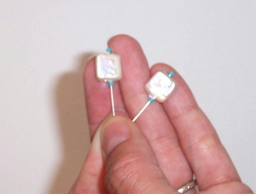 Square Pearl Earrings