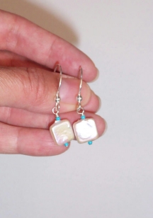 Square Pearl Earrings