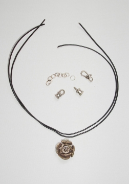 Hill Tribe Silver Rose Pendant