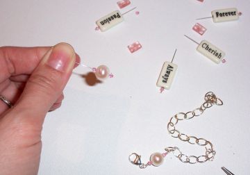 Word Bead Charm Bracelet Project
