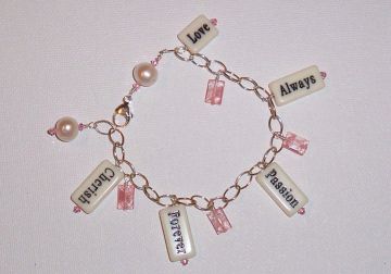 Word Bead Charm Bracelet Project