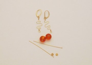 Lampwork Glass Bead and Wire Work Earrings Project Lampwork Glass Bead and Wire Work Earrings Project