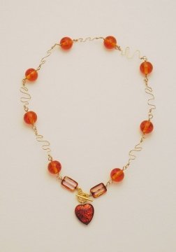 Lampwork and Wirework Necklace Project