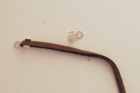 Photo - Attaching a tab end to leather cord