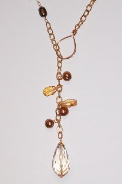 Link Chain Necklace Project Lemon Quartz Lariat