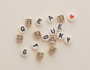 Photo of alphabet letter beads