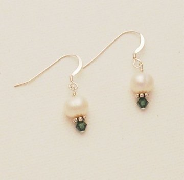 Pearl and Crystal Earrings Pearl and Crystal Earrings