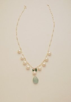 Pearl and crystal necklace project Pearl and crystal necklace project